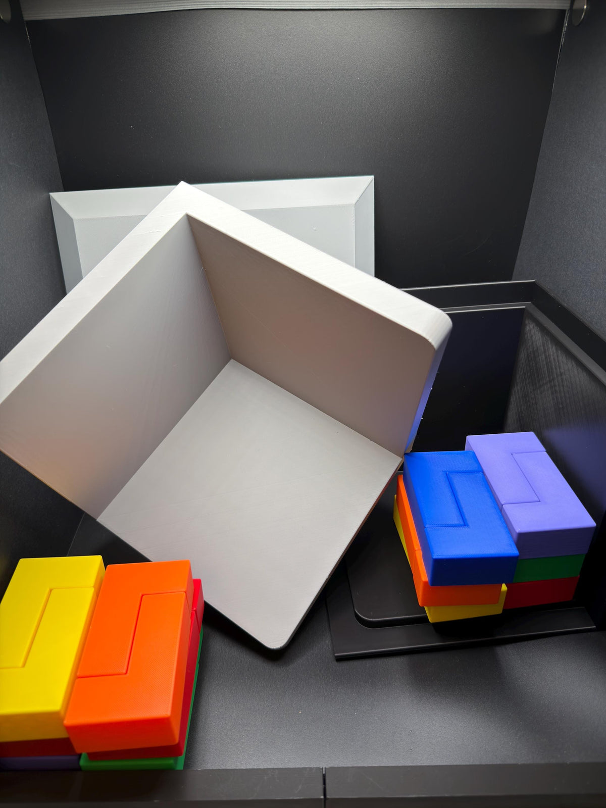 54 Piece L Shape Challenge Cube - High Quality 3D Printed Puzzle for All Ages, Fun & Difficult to Solve - Brain Teaser Game