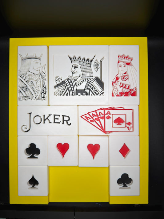 Playing Card Sliding Puzzle | Poker Themed Logic Puzzle | King Escape Brain Teaser | Casino Gift | Sliding Block Puzzle