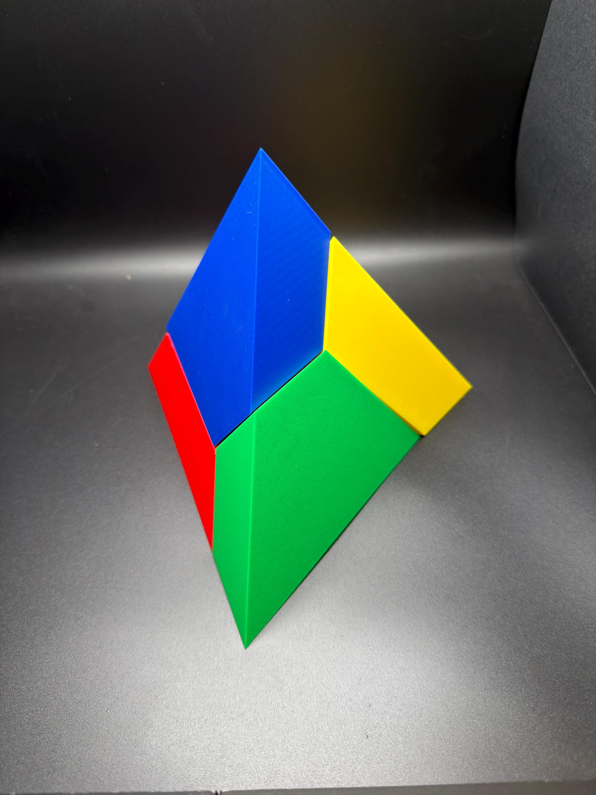 Tetrahedron Pyramid Puzzle 4-Piece – Hard Brain Teaser, Great Gift For Teachers, Students, Classrooms, Up to 400×450×370mm-15.7×17.7×14.6in