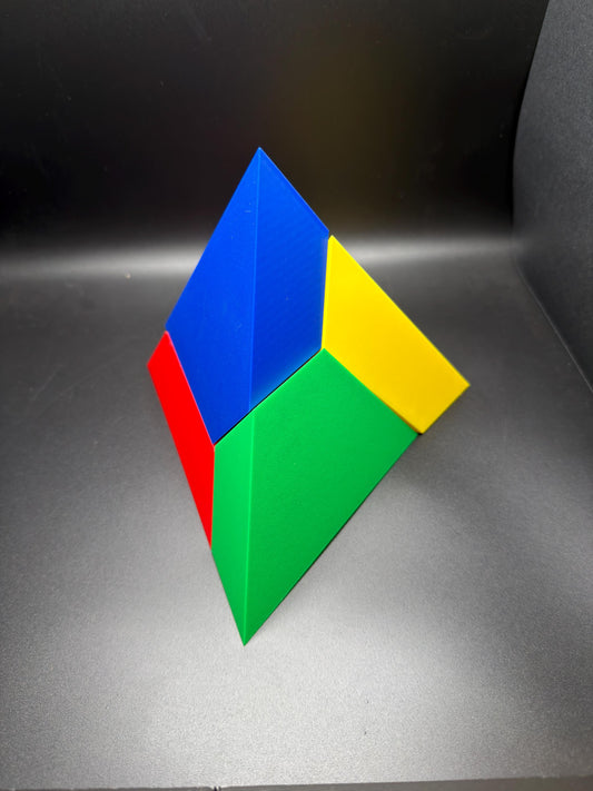 Tetrahedron Pyramid Puzzle 4-Piece – Hard Brain Teaser, Great Gift For Teachers, Students, Classrooms, Up to 400×450×370mm-15.7×17.7×14.6in