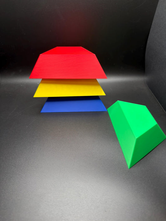 Tetrahedron Pyramid Puzzle 4-Piece – Hard Brain Teaser, Great Gift For Teachers, Students, Classrooms, Up to 400×450×370mm-15.7×17.7×14.6in