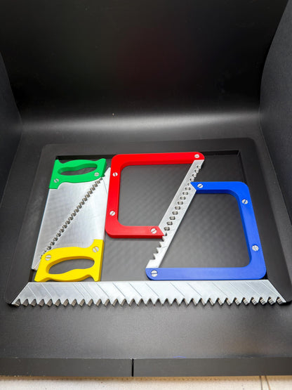 Four Saws Packing Puzzle | Original Geometric Brain Teaser | Carpenter Gift | Woodworker Puzzle | STEM Logic Challenge