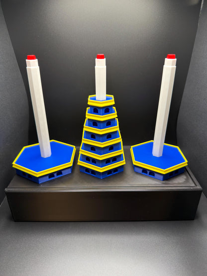 Tower of Hanoi Puzzle | Architectural Pagoda Edition | Classic Mathematical Brain Teaser | STEM Logic Puzzle | Oversized Edition