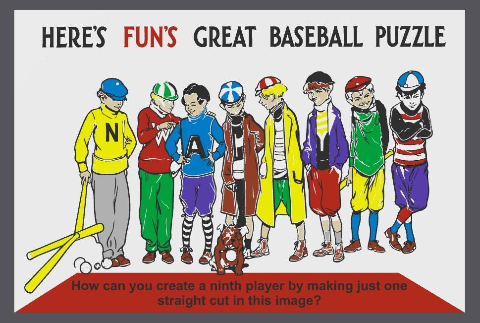 Vanishing Baseball Player Puzzle | Classic Optical Illusion | Find the Ninth Man Brain Teaser | Mathematical Paradox | STEM Puzzle