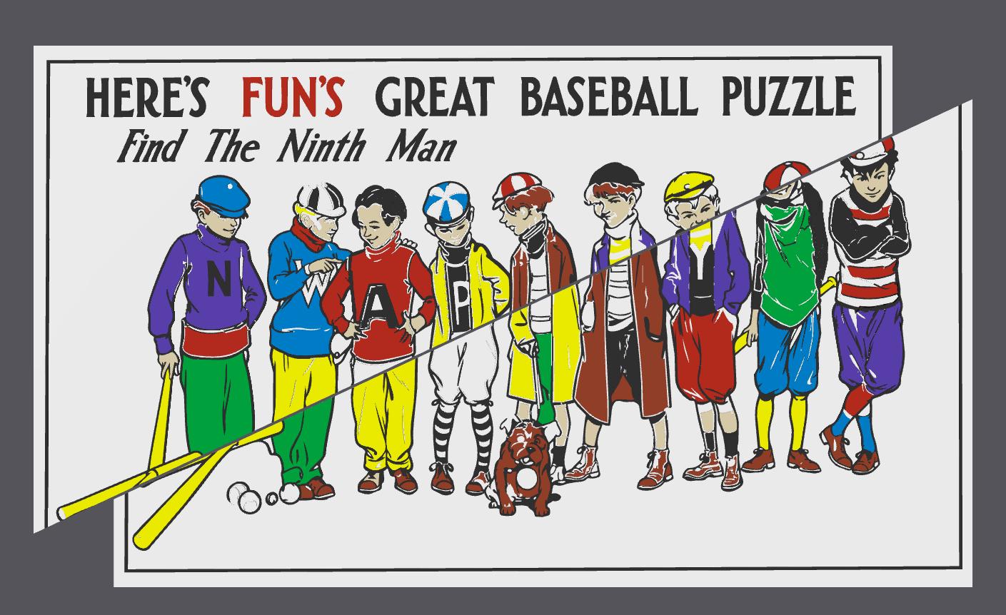 Vanishing Baseball Player Puzzle | Classic Optical Illusion | Find the Ninth Man Brain Teaser | Mathematical Paradox | STEM Puzzle