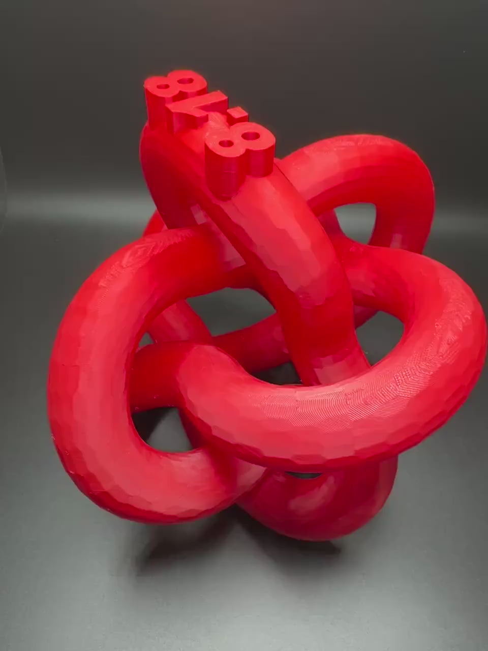 3D Printed 8-18 Knot Art Sculpture - Unique Gift for Home Decor, Modern Art, Desk Ornament, Handmade Decorative Piece