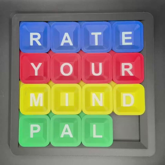 Rate Your Mind Pal Sliding Puzzle - 3D High Quality Print for Endless Fun - Perfect Gift for Teachers, Students & Puzzle Lovers