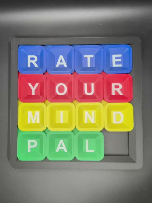 Rate Your Mind Pal Sliding Puzzle - 3D High Quality Print for Endless Fun - Perfect Gift for Teachers, Students & Puzzle Lovers