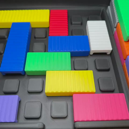Rush Hour Challenge - Sliding Puzzle - Logic Game - 3D Printed Puzzle, Great Gift for Problem Solving Fun