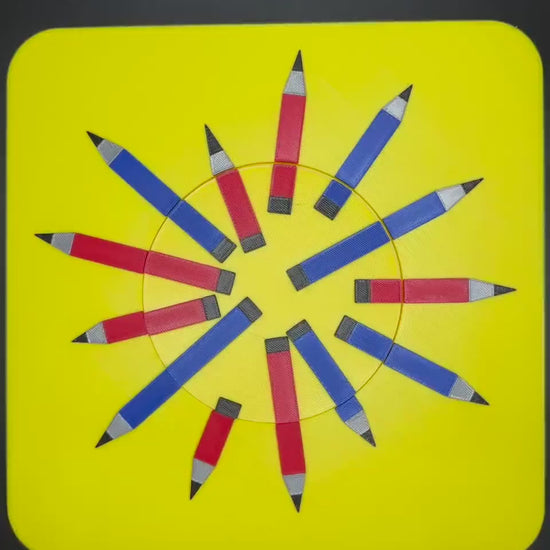 Disappearing Pencil Puzzle - 6 or 7 Pencils? Magic Shifting Puzzle, 3D Printed Fun Toy for All Ages, Engaging & Unique Classroom Game