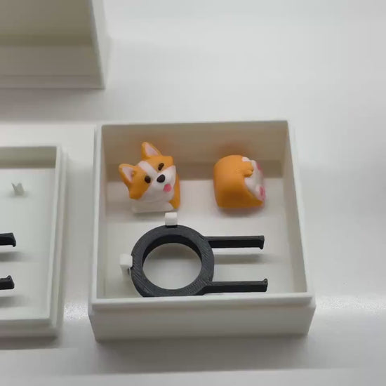 Corgi Keycaps for Mechanical Keyboard - Custom Handmade Artisan Cherry MX Cute Dog Keycaps - Gift for Him & Her