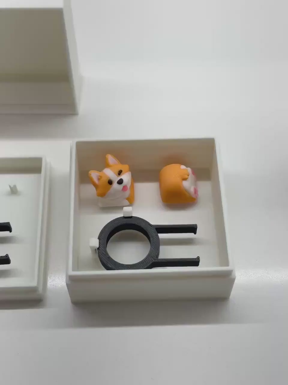 Corgi Keycaps for Mechanical Keyboard - Custom Handmade Artisan Cherry MX Cute Dog Keycaps - Gift for Him & Her