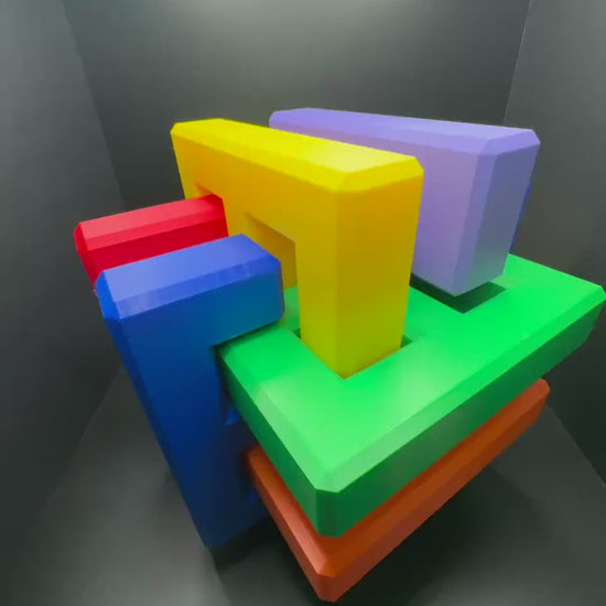 Gordian Knot Puzzle - Very Difficult - High Quality 3D Print, Unique Gift & Art Piece, Endless Fun for All Ages, Brain Teaser Toy