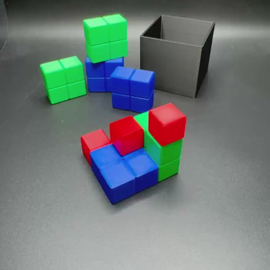 Slothouber Graatsma Packing Puzzle - Unique Brain Teaser, 9 Brick Challenge, Fun & Educational 3D Printed Brick Game, Perfect Gift Idea