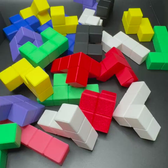Pentacubes Brain Teasers - Pack 25 Unique Pentacubes in a Cube, Very Challenging No Found Solutions Yet, Fun & Engaging Problem-Solving!