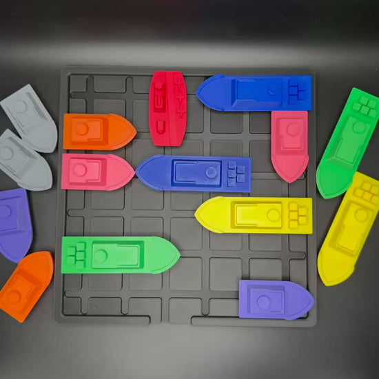 Grand Voyage Sliding Puzzle - Rush Hour Style with Boats | 235x235mm Challenging Brain Teaser, Great Gift for Problem Solving Fun