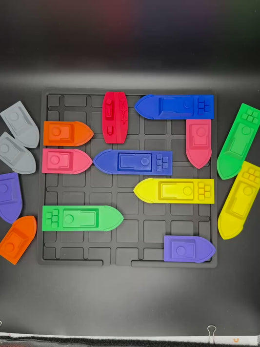 Grand Voyage Sliding Puzzle - Rush Hour Style with Boats | 235x235mm Challenging Brain Teaser, Great Gift for Problem Solving Fun