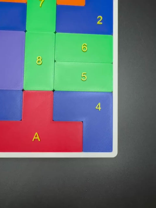Climb 15 Game Puzzle - Sliding Puzzle, 3D Printed Brain Teaser, Move Red Piece to Top for Fun & Challenge