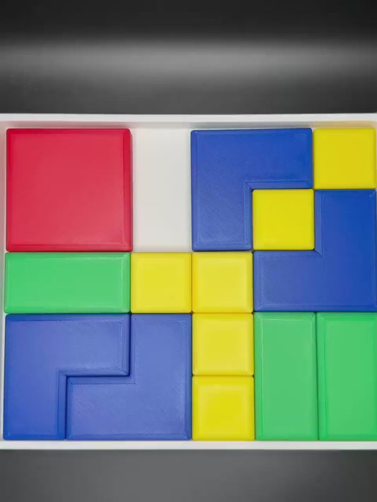 Traffic Jam Puzzle - Modern Recreation of 1931s Sliding Puzzle - Large 3D Puzzle 21x25cm, Sliding Piece Challenge, Get the Red Square Out