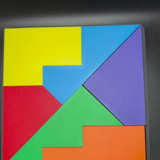 Disappearing Square Puzzle Version 2 - Vintage Modern Design, Fun Brain Teaser, Fits Perfectly, Challenging Family Game