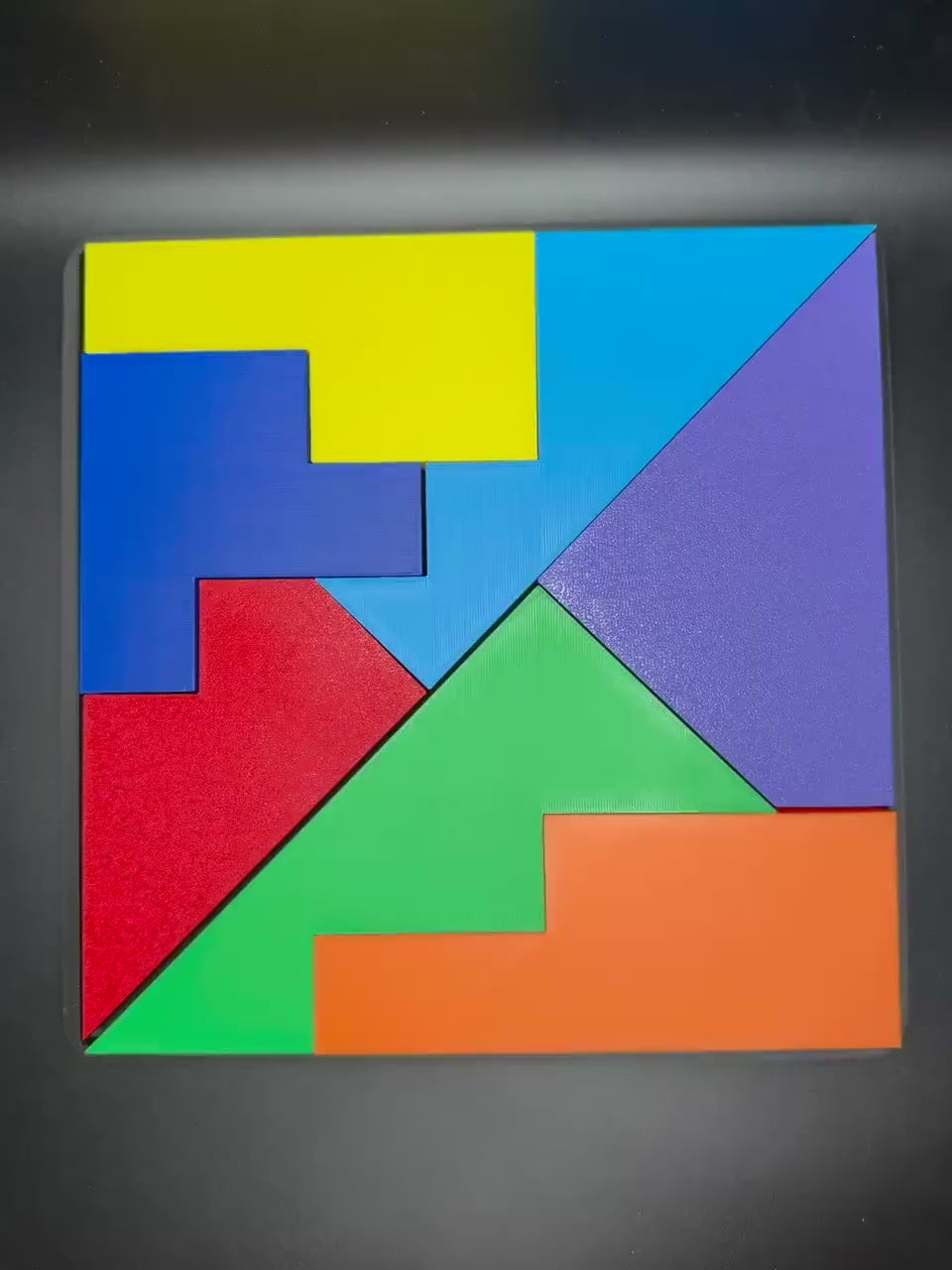 Disappearing Square Puzzle Version 3 - Vintage Modern Design, Fun Brain Teaser, Fits Perfectly, Challenging Family Game