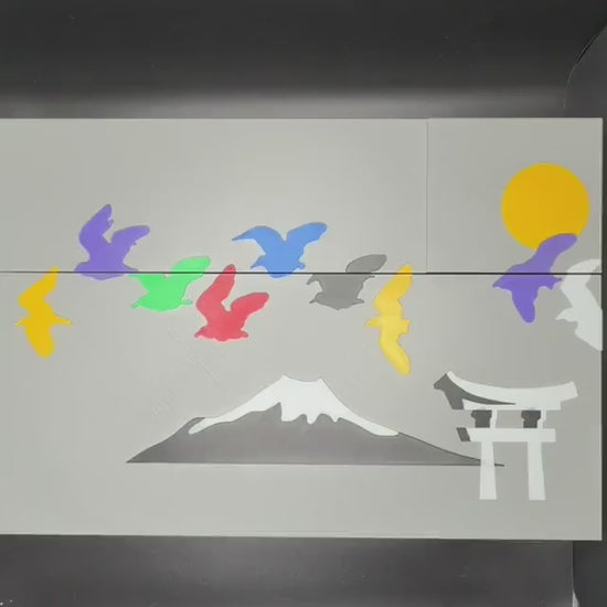 Vanishing Japanese Birds Puzzle | Optical Illusion Dissection Puzzle | 3D Printed Brain Teaser | Do You See 9 or 10 Birds?