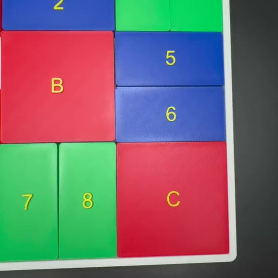 Sliding Block Puzzle / ABC Puzzle - Sliding Puzzle - 3D Printed Classic 1927s Toy, Modern Vintage Puzzle, High Quality Brain Teaser Game