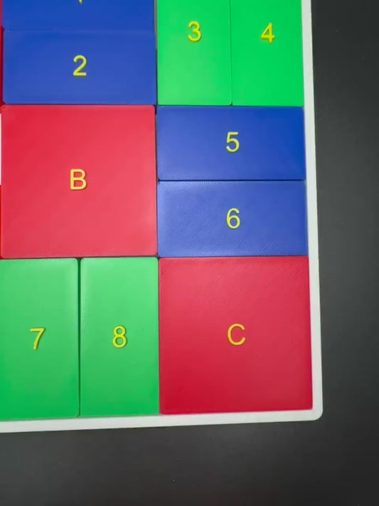 Sliding Block Puzzle / ABC Puzzle - Sliding Puzzle - 3D Printed Classic 1927s Toy, Modern Vintage Puzzle, High Quality Brain Teaser Game