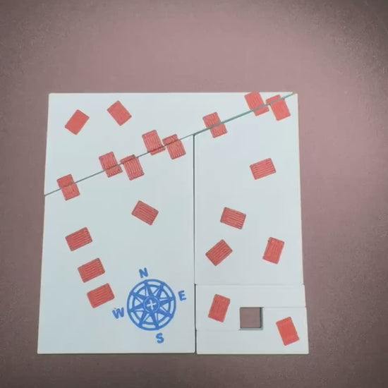 The Bermuda Square Optical Illusion Puzzle - Brain Teaser Game for Adults & Kids, Count Rafts Challenge, Fun Visual Puzzle Gift
