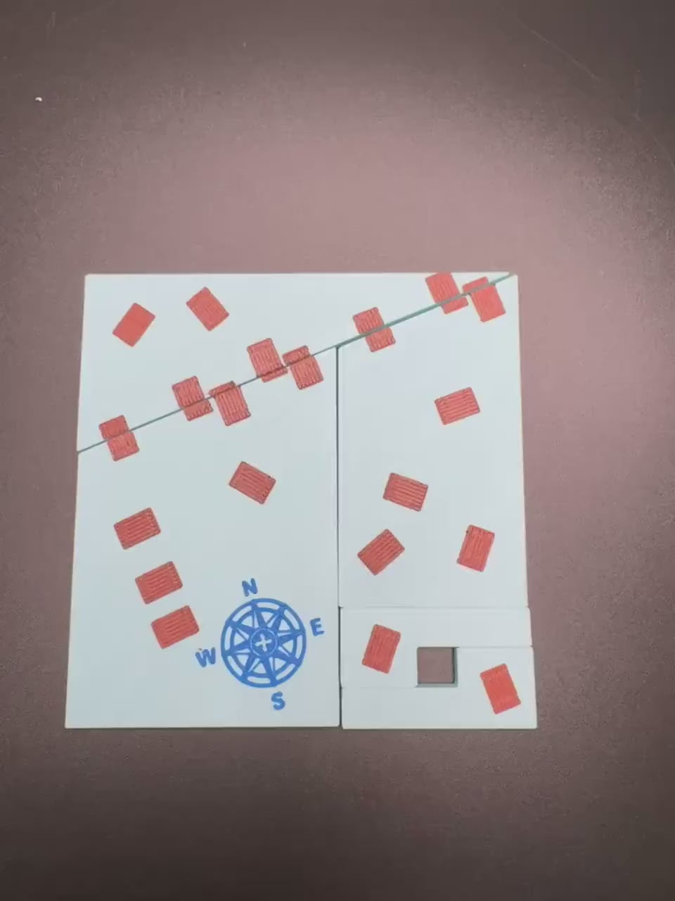 The Bermuda Square Optical Illusion Puzzle - Brain Teaser Game for Adults & Kids, Count Rafts Challenge, Fun Visual Puzzle Gift