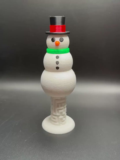 Snowman Puzzle Box - Unique Gift Idea With Hidden Compartment for Money & Surprises - Perfect for Holidays, Birthdays, and More!