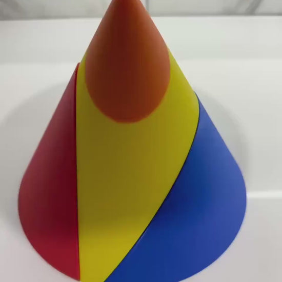 Conic Section Visual Representation - Educational Tool for Students & Teachers, Geometry Learning Aid, Math Decoration, 15 inches Tall