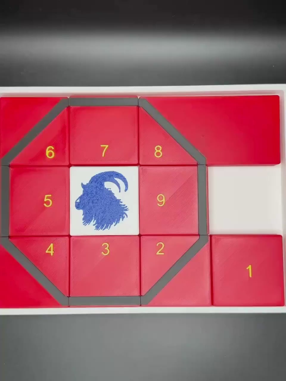 Get My Goat Puzzle - Modern Recreation of 1914 Sliding Puzzle - Large 3D Puzzle 25x19cm, Sliding Piece Challenge, Get the Goat in the Square