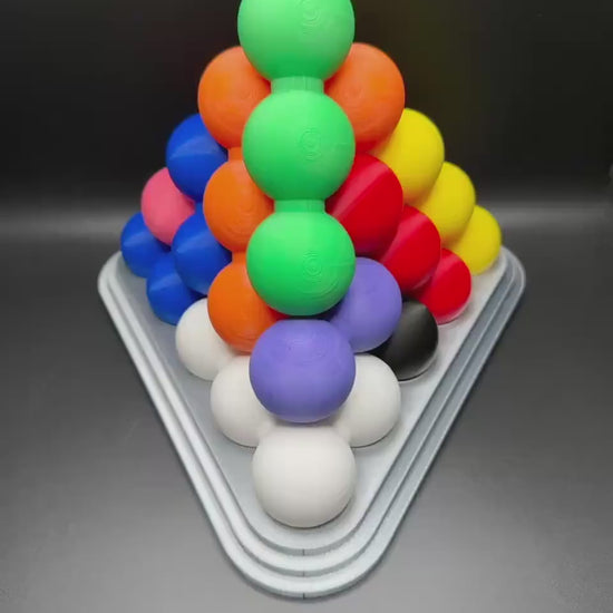 Giant Pyramid Puzzle by Len Gordon - Classic 1972 Design | Stack Spheres to Create Pyramid, High Quality Large Size Brain Teaser