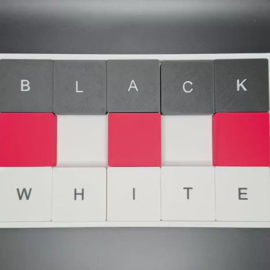White and Black - Modern Recreation of a Classic Sliding Puzzle - Large 3D Puzzle 25x15cm, Sliding Piece Challenge - Swap the 2 Colors