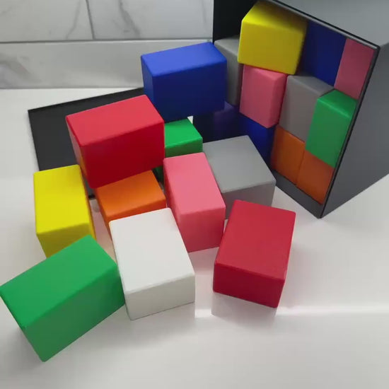 Knuth’s Packing Puzzle - Unique Brain Teaser, 28 Cuboids Challenge, Fun & Educational 3D Printed Cube Game, Perfect Gift Idea