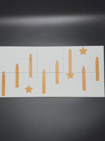 Shigeo Takagi Candles Optical Illusion Puzzle - Mind Teaser, How Many Can You Count 7, 8, or 9? Fun Home Decor & Gift Idea