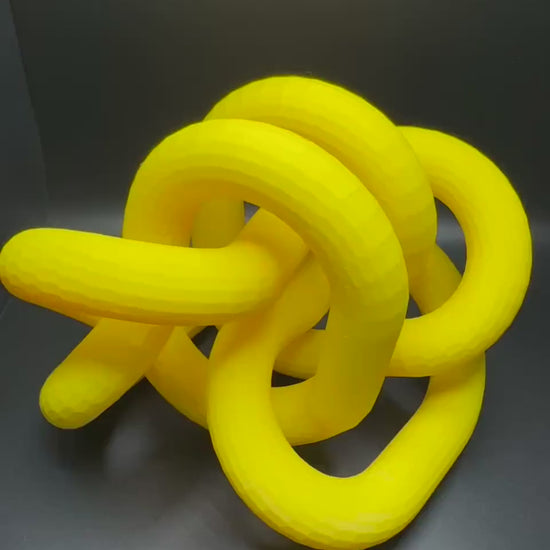 3D Printed Giant Knot Art Sculpture - Unique Gift for Home Decor, Modern Art, Desk Ornament, Handmade Decorative Piece