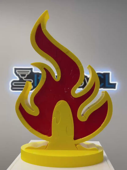 16" Dual Color Fire Puzzle Survivor Replica - Double-Sided 3D Printed Gift for Puzzle Lovers & Survivor Fans