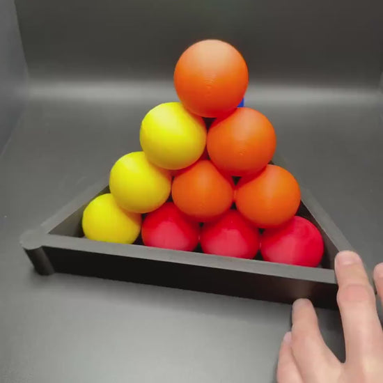Intelligence Pyramid Puzzle - Fun 3D Mind Game, Stack Spheres to Create Pyramid, High Quality Large Size Brain Teaser