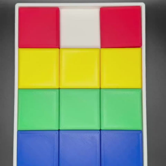 Shifty - Modern Recreation of 1974s Sliding Puzzle - Large 3D Puzzle 25x19cm, Sliding Piece Challenge, Reorganize the Colors on the Board