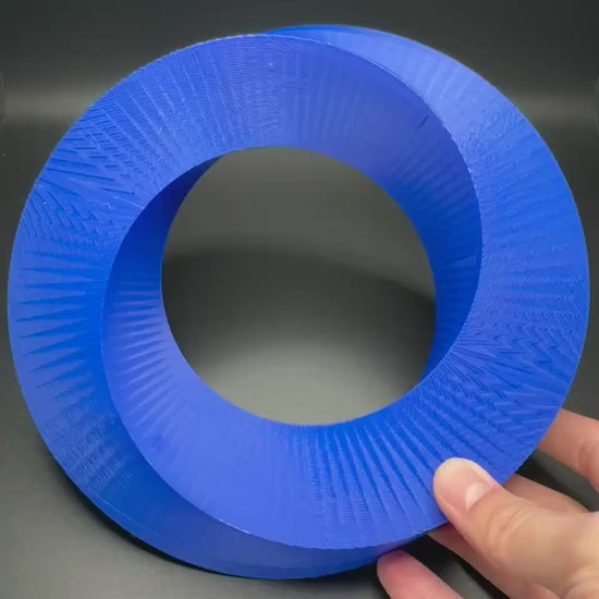 Mobius Decor Ring - 3D Printed Stylish Accent for Bookshelves, Tables & Cabinets, Modern Home Decor