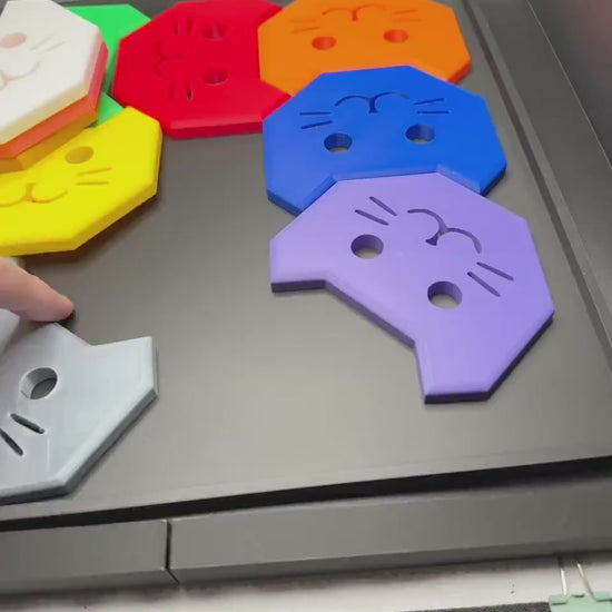 Ten Kittens Puzzle | 3D Printed Cat Brain Teaser | Challenging Fit Puzzle | Unique Gift for Cat Lovers & Puzzle Fans