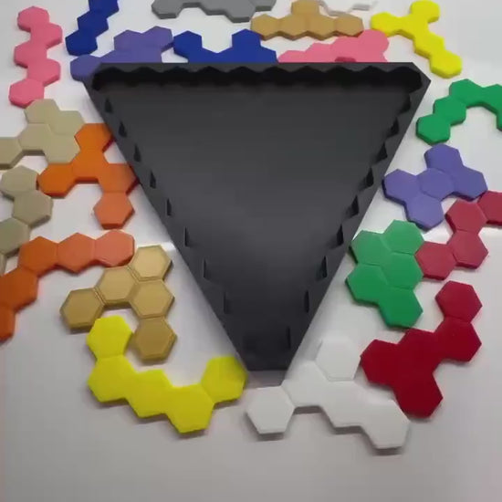 Pentahex Puzzle - Double-Sided 22-Piece Brain Teaser in Box With Lid - Unique Gift for Puzzle Enthusiasts