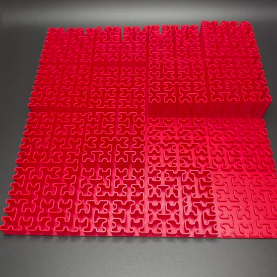 Square Hilbert Panels - Fractal Art for Home Décor, Unique Mathematical Gift, Educational Toy & Brain Teaser for Adults and Kids - 3D Print