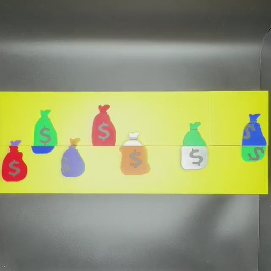 Vanishing Money Bag Puzzle | Optical Illusion Dissection Puzzle | 3D Printed Brain Teaser | Do You See 7, 8, or 9 Bags?